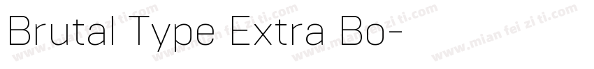 Brutal Type Extra Bo字体转换
